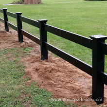 Black PVC horse fences